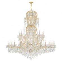 Crystorama 4460-GD-CL-MWP - Maria Theresa 37 Light Hand Cut Crystal Gold Chandelier