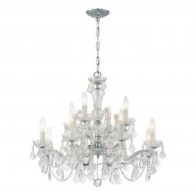Crystorama 4479-CH-CL-MWP - Maria Theresa 12 Light Hand Cut Crystal Polished Chrome Chandelier