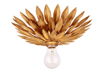 Crystorama 500-GA_CEILING - Broche 1 Light Antique Gold Ceiling Mount