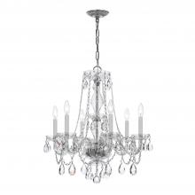 Crystorama 5086-CH-CL-MWP - Traditional Crystal 6 Light Crystal Polished Chrome Chandelier