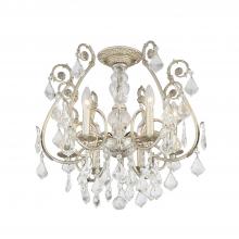 Crystorama 5115-OS-CL-MWP_CEILING - Regis 6 Light Hand Cut Crystal Olde Silver Ceiling Mount
