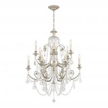 Crystorama 5119-OS-CL-MWP - Regis 12 Light Hand Cut Crystal Olde Silver Chandelier