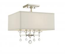Crystorama 8105-PN_CEILING - Paxton 4 Light Polished Nickel Ceiling Mount