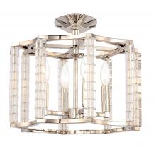 Crystorama 8854-PN_CEILING - Carson 4 Light Polished Nickel Convertible Ceiling Mount