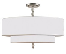 Crystorama 9507-SN_CEILING - Luxo 5 Light Satin Nickel Ceiling Mount