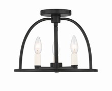 Crystorama ABB-3003-BK_CEILING - Abbott 3 Light Black Ceiling Mount