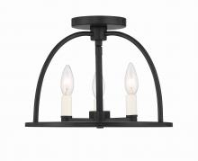 Crystorama ABB-3003-BK_CEILING - Abbott 3 Light Black Ceiling Mount