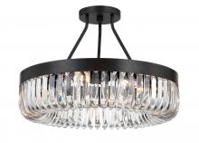 Crystorama ALI-B2008-CZ_CEILING - Alister 8 Light Charcoal Bronze Ceiling Mount