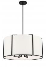 Crystorama CAR-9206-BK - Carlyn 6 Light Black Chandelier