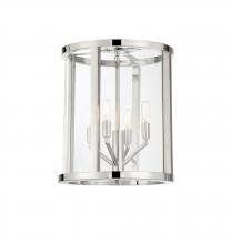 Crystorama DEV-B8004-PN_CEILING - Libby Langdon for Crystorama Devon 4 Light Polished Nickel Ceiling Mount
