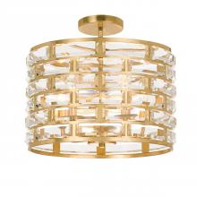 Crystorama MER-4865-GA_CEILING - Meridian 5 Light Antique Gold Ceiling Mount