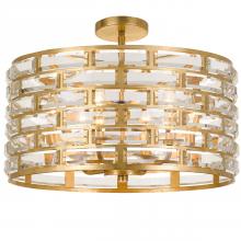 Crystorama MER-4866-GA_CEILING - Meridian 6 Light Antique Gold Ceiling Mount