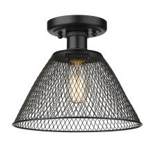 Golden 0304-SF BLK - Carver BLK Semi-Flush in Matte Black