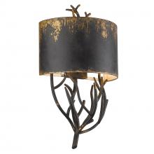 Golden 0836-WSC ABI - Esmay Wall Sconce in Antique Black Iron