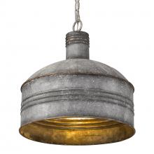 Golden 0889-L AGV-GV - Shiloh Large Pendant in Aged Galvanized Steel