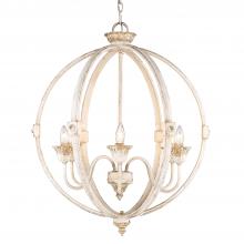 Golden 0892-6 AI - Jules 6-Light Chandelier in Antique Ivory