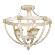 Golden 0892-SF AI - 3 Light Semi-Flush