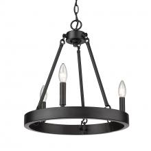 Golden 1017-3 BLK - 3 Light Chandelier