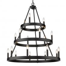 Golden 1017-369 BLK - 3 Tier - 18 Light Chandelier