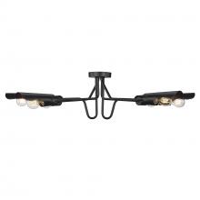 Golden 1040-6SF BLK - 6 Light Semi-Flush