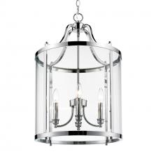 Golden 1157-4P CH - Payton 4-Light Pendant in Chrome with Clear Glass