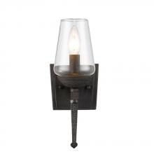 Golden 1208-1W DNI - Marcellis 1 Light Wall Sconce in Dark Natural Iron with Clear Glass