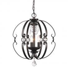 Golden 1323-3P EBB - 3 Light Pendant