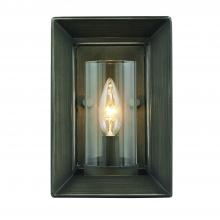 Golden 2073-1W GMT - Smyth 1 Light Wall Sconce in Gunmetal Bronze with Clear Glass