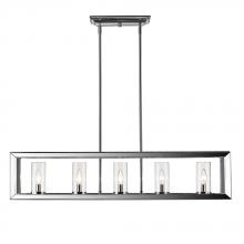 Golden 2074-LP CH-CLR - 5 Light Linear Pendant