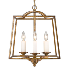 Golden 3072-3P GG - Athena 3 Light Pendant in Grecian Gold (Incandescent)