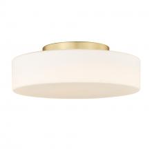 Golden 3136-FM BCB-OP - Toli BCB Flush Mount in Brushed Champagne Bronze with Opal Glass Shade