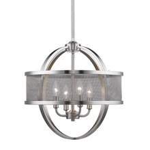 Golden 3167-4P PW-PW - Colson 4 Light Chandelier (with shade)