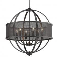 Golden 3167-6 BLK-BLK - 6 Light Chandelier