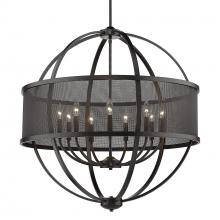 Golden 3167-9 BLK-BLK - 9 Light Chandelier