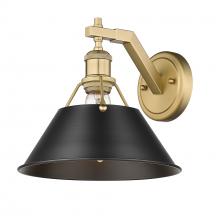 Golden 3306-1W BCB-BLK - Orwell 1-Light Wall Sconce in Brushed Champagne Bronze with Matte Black