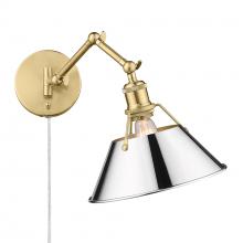 Golden 3306-A1W BCB-CH - Orwell Articulating Wall Sconce in Brushed Champagne Bronze with Chrome