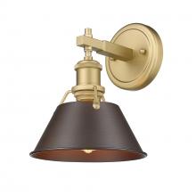 Golden 3306-BA1 BCB-RBZ - Orwell 1-Light Bath Vanity in Brushed Champagne Bronze with Rubbed Bronze