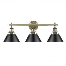 Golden 3306-BA3 AB-BLK - 3 Light Bath Vanity