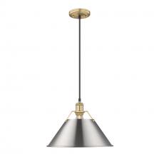Golden 3306-L BCB-PW - Orwell 14" Wide Large Pendant in Brushed Champagne Bronze with Pewter