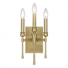 Golden 3509-WSC BCB - Landon BCB 3 Light Wall Sconce in Brushed Champagne Bronze