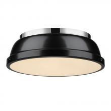 Golden 3602-14 CH-BK - Flush Mount - 14"