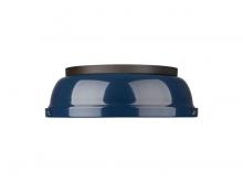 Golden 3602-14 RBZ-NVY - Duncan 3-Light Bath Vanity in Rubbed Bronze with White