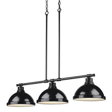 Golden 3602-3LP BLK-BK - Duncan 1-Light Pendant with Chain in Rubbed Bronze with Pewter