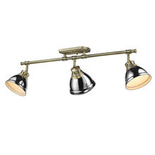 Golden 3602-3SF AB-CH - Shepard 1-Light Wall Sconce in Modern Brass with Modern Brass