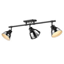 Golden 3602-3SF BLK-CH - Shepard 3-Light Bath Vanity in Modern Brass with Russet Clay
