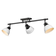 Golden 3602-3SF BLK-WHT - Shepard Large Pendant in Modern Brass with Matte White