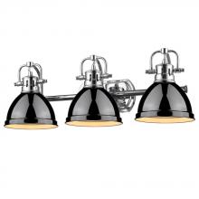 Golden 3602-BA3 CH-BK - 3 Light Bath Vanity