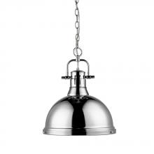 Golden 3602-L CH-CH - 1 Light Pendant with Chain