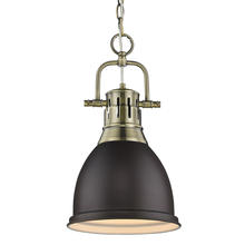 Golden 3602-S AB-RBZ - Duncan Small Pendant with Chain