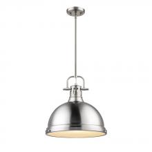 Golden 3604-L PW-PW - 1 Light Pendant with Rod